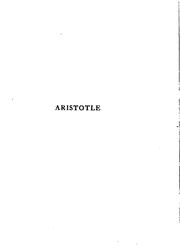 Cover of: Aristotle