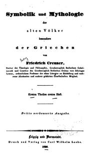 Cover of: Symbolik und Mythologie der alten Völker, besonders der Griechen by Georg Friedrich Creuzer