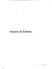 Cover of: Francisco de Zurbarán by Hugo Kehrer