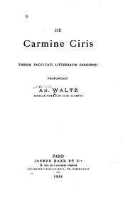 De carmine Ciris .. by Adolphe Waltz