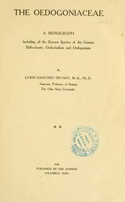 Cover of: The oedogoniaceae by L. H. Tiffany