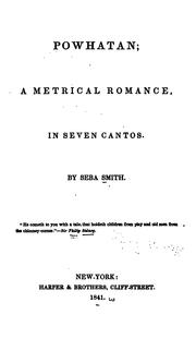 Cover of: Powhatan: a metrical romance, in seven cantos.