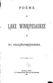 Cover of: Poems on lake Winnipesaukee