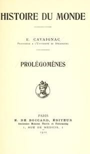 Cover of: Prolégomènes.