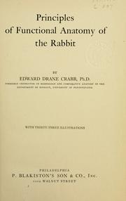 Cover of: Principles of functional anatomy of the rabbit by Edward D. Crabb