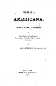 Cover of: Biografía americana by José Domingo Cortés