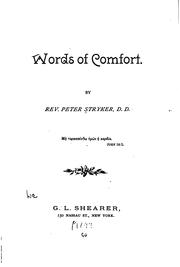 Cover of: Words of comfort. | Peter Stryker