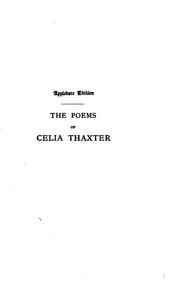 Cover of: The poems of Celia Thaxter. by Celia Thaxter