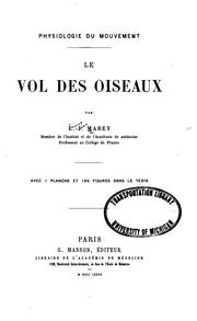 Cover of: Physiologie du mouvement.: vol des oiseaux