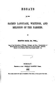 Cover of: Essays on the sacred language, writings, and religion of Parsees. by Haug, Martin