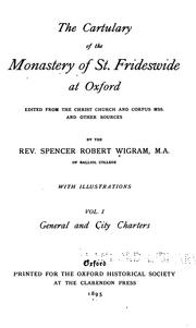 Cover of: The cartulary of the Monastery of St. Frideswide at Oxford