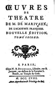 Cover of: Œuvres de theatre de m. de Marivaux by Pierre Carlet de Chamblain de Marivaux