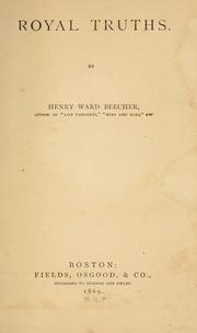 Cover of: Royal truths by Henry Ward Beecher