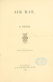 Cover of: Sir Rae.: A poem ...