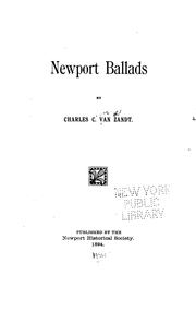 Cover of: Newport ballads by Charles C. Van Zandt