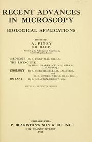 Recent advances in microscopy by A. Piney