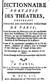 Cover of: Dictionnaire portatif des théatres by Antoine de Léris