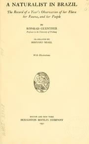 Cover of: A naturalist in Brazil by Konrad Guenther