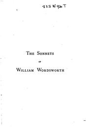 Cover of: The sonnets of William Wordsworth by William Wordsworth