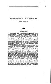 Cover of: Negociaciones diplomáticas con Chile by Peru. Ministerio de Relaciones Exteriores.