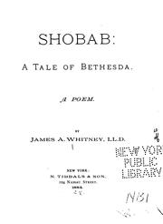 Cover of: Shobab: a tale of Bethesda.: A poem.