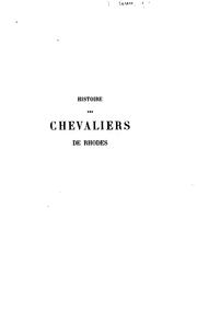 Cover of: Histoire des chevaliers de Rhodes by Eugène Napoléon Flandin