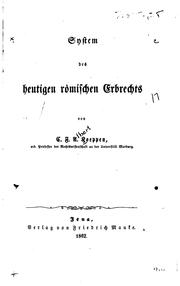 Cover of: System des heutigen römischen erbrechts by Koeppen, Albert