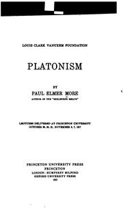 Cover of: Platonism