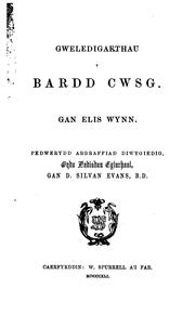 Cover of: Gweledigaethau y bardd cwsg. by Ellis Wynne
