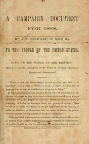 Cover of: A campaign document for 1868.