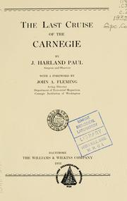 The last cruise of the Carnegie by John Harland Paul