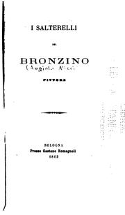 Cover of: I Salterelli del Bronzino, pittore.