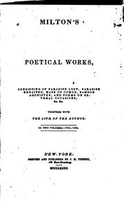 Cover of: Milton's poetical works by John Milton, John Milton