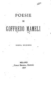 Cover of: Poesie di Goffredo Mameli.