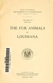 Cover of: ... The fur animals of Louisiana by Stanley Clisby Arthur