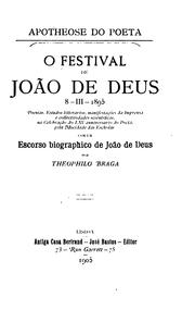 Cover of: O festival de João de Deus, 8-III-1895 by 