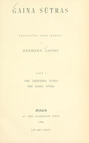 Cover of: Gaina sûtras by translated from Prâkrit by Hermann Jacobi ...