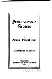 Cover of: Pennsylvania stories by Arthur Hobson Quinn