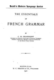 Cover of: The essentials of French grammar