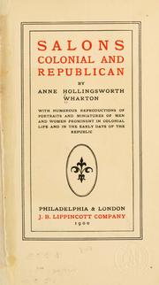 Cover of: Salons colonial and republican