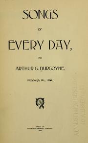 Cover of: Songs of every day