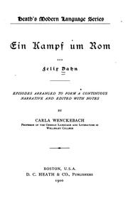 Cover of: Ein kampf um Rom by Felix Dahn