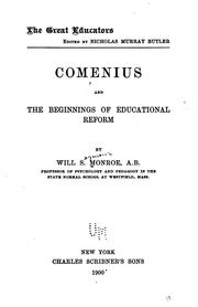 Cover of: Comenius and the beginnings of educational reform by Will Seymour Monroe