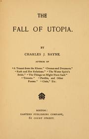 Cover of: The fall of Utopia.