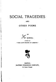 Cover of: Social tragedies and other poems