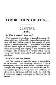 Cover of: A catechism on the combustion of coal and the prevention of smoke: a practical treatise