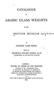 Cover of: Catalogue of Arabic glass weights in the British museum. by British Museum