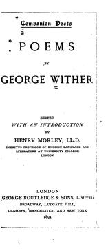 Cover of: Poems by Wither, George