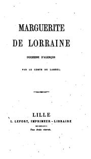 Cover of: Marguerite de Lorraine, duchesse d'Alençon