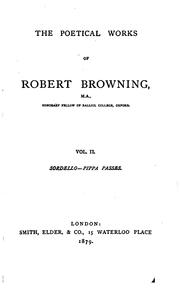 Cover of: The poetical works of Robert Browning ... by Robert Browning, Daniel Karlin, John Woolford, Robert Browning